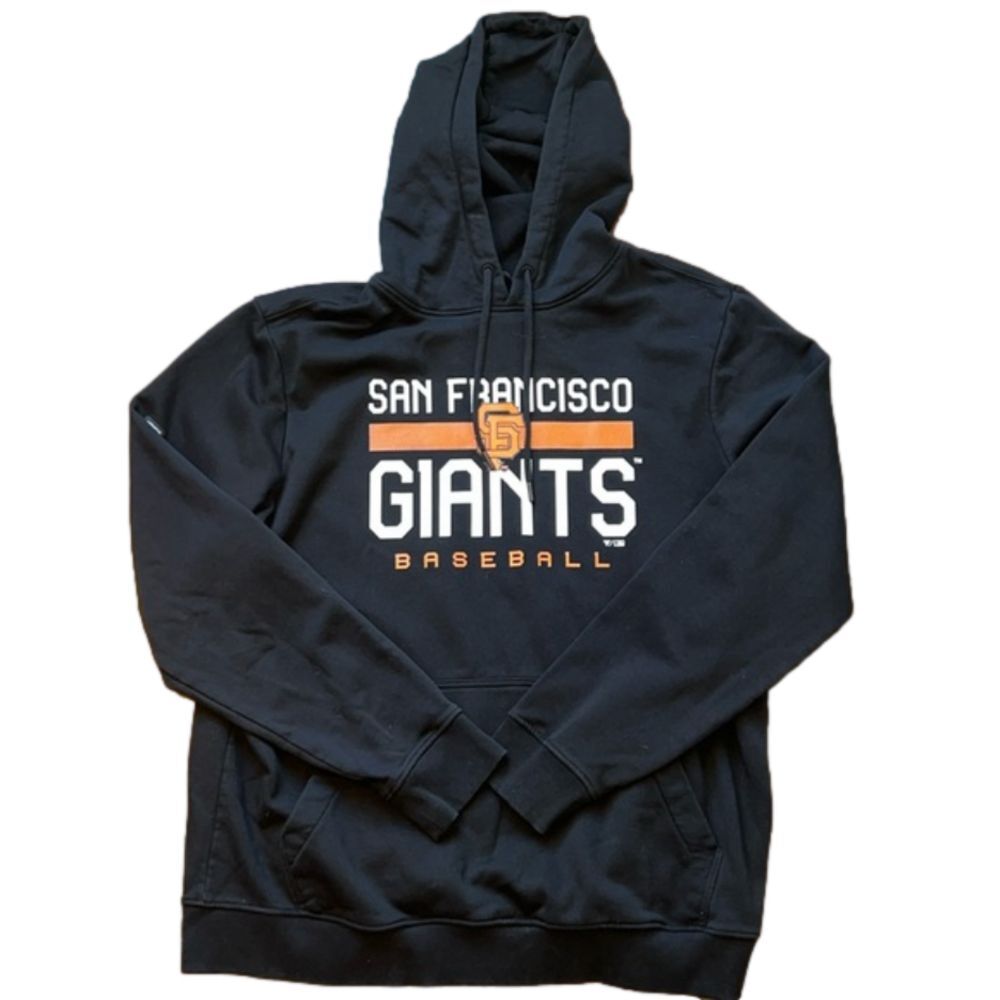 SF Giants Levelwear Black Hoodie Long Sleeve Outdoor Sweatshirt. Size XL